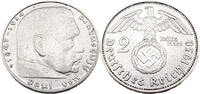 Drittes Reich 2 Reichsmark Paul von Hindenburg -