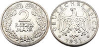 Weimarer Republik 2 Reichsmark 1931 J 2 Mark, J.320, 1931 J Vzgl/stgl 836.30 元 含税 ＋  133.79 元 运费