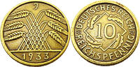 Weimarer Republik 10 Reichspfennig 10 Pfennig, J.317 -