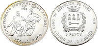 Kuba 5 Pesos Fußball-Weltmeisterschaft 1990 Italien -