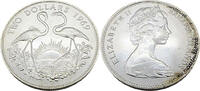 Bahamas 2 Dollar Nicht zirkulierte Dollar Münzen Bahamas / Flamingos - Elisabeth II. -