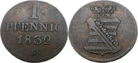 Sachsen 1 Pfennig Standardumlaufmünze - 1 Pfennig Königreich Sachsen - Anton I -
