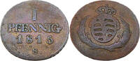 Sachsen 1 Pfennig Standardumlaufmünze - 1 Pfennig Königreich Sachsen - Friedrich August I -