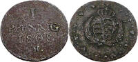 Sachsen 1 Pfennig Standardumlaufmünze - 1 Pfennig Königreich Sachsen - Friedrich August I -