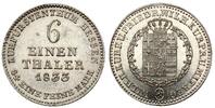 Hessen 1/6 Taler 1/6 Taler Hessen 1833 - seltener Jahrgang, Variante ohne Randschrift!! -