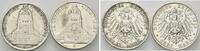 Sachsen, 3 Mark Friedrich August III., 1904-1918, Völkerschlachtdenkmal, -