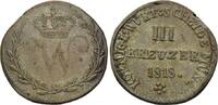 Württemberg, 3 Kreuzer Wilhelm I., 1816-1864, -
