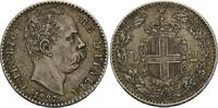 Italien, 2 Lire Umberto I., 1878-1900, -