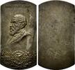 Hamburg, Stadt, einseitige versilberte Bronzeplakette Freimaurer, -