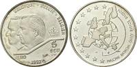 Belgien, 5 ECU 40 Jahre römische Verträge, -