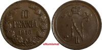 Finland 10 Penniä Finland Nicholas II Copper 1916 10 Penniä KM# 14 (18 748) -