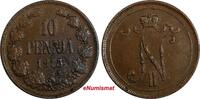 Finland 10 Penniä Finland Nicholas II Copper 1915 10 Penniä Mintage-420,000 KM# 14 (18 745) -