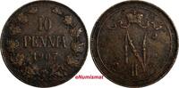 Finland 10 Penniä Finland Nicholas II Copper 1907 10 Penniä Mintage-503,000 KM# 14 (18 739) -