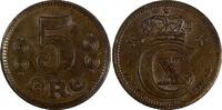 Denmark 5 Øre Denmark Christian X Bronze 1917 Mintage-494 000 aUNC KM# 814.1 (19 484) -
