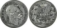 Serbia 1 Dinar Serbia Peter I (1903-1918) Silver 1912 Mint Luster KM# 25.1 (19 621) -