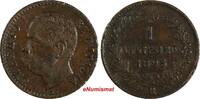 Italy 1 Centesimo Italy Umberto I Copper 1895 R aUNC KM# 29 (19 798) -