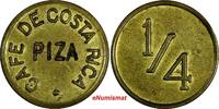 Costa Rica Token Costa Rica Brass Cafe ''PIZA'' 1/4 Cajuela High Grade 21mm (20 160) -