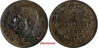 Italy 2 Centesimi Italy Umberto I Copper 1898 R XF KM# 30 (20 216) -