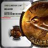 United Kingdom 1945 Farthing Great Britain George VI Bronze NGC MS64 RB RED TONING KM# 843 (64) -