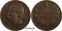 Italy 10 Centesimi Italy Umberto I Copper 1893 B/I Heaton's Mint,Birmingham KM#27.1(5) -