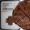Sweden 1/12 Skilling SWEDEN Gustaf IV Copper 1808 NGC UNC DETAILS RED ! KM# 563 (049) -