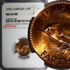 United Kingdom 1945 Farthing Great Britain George VI Bronze NGC MS64 RB RED TONING KM# 843 (40) -