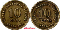 El Salvador 10 CENTAVOS EL SALVADOR TOKEN (ca.1920's) SANTA ANA RAFAEL ALVAREZ (8565) -