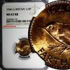 United Kingdom 1946 Farthing Great Britain George VI Bronze NGC MS63 RB RED TONING KM# 843 (76) -
