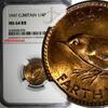 United Kingdom 1947 Farthing Great Britain George VI Bronze NGC MS64 RB KM# 843 (076) -