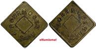 Costa Rica TOKEN COSTA RICA LAS PAVAS ROHRMOSER HNOS LTD COFFEE SQUARE 29mm R-SJS 31 (647) -