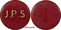 Costa Rica Token Costa Rica RED HACIENDA J.P.S Junta Proteccion Social, ''1'' Cajuela 30mm(4) -