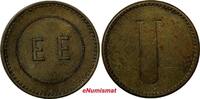 Costa Rica Token Costa Rica Countermark '' EE'' E.ESQUIVEL and Large ''U'' 20mm Rulau-CR19 (83) -