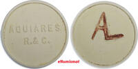 Costa Rica Costa Rica WhiteToken Hacienda AQUIARES R.&C. 31mm Countermark ''AL'' (4233) -