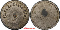 Costa Rica Token CAFE DE Costa Rica Countermark '' P'' 18mm (7275) -