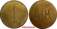 Costa Rica TOKEN COSTA RICA ''G.I.M.'' 1 CAJUELA.Gonzalo Irola Madrigal, Paraíso,Cartago (4) -