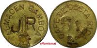 Costa Rica TOKEN COSTA RICA COFFEE • ALMACEN GAMBOA / CAFE DE CR ''JR'' Countermarked (633) -