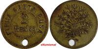 El Salvador 2 REALES EL SALVADOR COFFEE BRASS TOKEN SANTA ROSA 30mm Rulau-STA28 (20 106) -