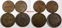 Finland 5,10 Penniä Finland Nicholas II Copper LOT OF 4 COINS 1911,1916 5,10 Penniä KM#14 KM#15 (07) -
