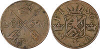 Sweden Ore Sweden Frederick I 1749 2 Ore, S.M.Low Mintage-313,000 KM# 437(21 375) -