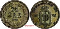 Sweden Ore SWEDEN Oscar II Silver 1876 ST 25 Ore KM# 738 (15 572) -