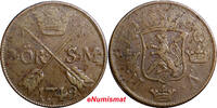Sweden Ore SWEDEN Frederick I 1749 2 Ore,S.M Low Mintage:313,000 Avesta Mint. KM#437 (516) -