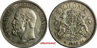 Sweden 1 Krona Sweden Oscar II Silver 1906 EB Mintage-426,939 XF Condition KM# 772(41) -