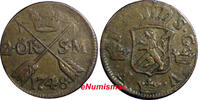 Sweden Ore Sweden Frederick I 1748 2 Ore, S.M.Avesta Mint. Low Mintage-461,000 KM# 437 (08) -