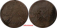 Sweden Ore Sweden Fredrik I Copper 1749 2 Ore, S.M.Silvermynt Mintage-313,000 KM#437 (321) -