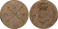 Sweden 1/4 Skilling SWEDEN Carl XIV Johan Copper 1829 26 mm XF KM# 595 (21 349) -