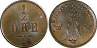 Sweden Bronze Sweden Oscar I 1858 1/2 Ore High Grade KM# 686 (21 884) -