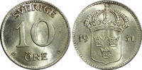 Sweden 10 Öre SWEDEN Gustaf V Silver 1931 G BU TONED KM# 780 (21 905) -
