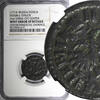 Russian Federation 1714 Denga RUSSIA PETER I Copper Double Struck NGC MINT ERROR XF DET. KM#116 (5) -