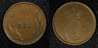 Denmark Bronze 1902 Denmark Christian IX  1902 VBP 2 Ore KM# 793.2 (22 4... 57.06 元  ＋  106.98 元 运费