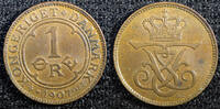 Denmark Bronze Denmark Frederik VIII 1907 1 Ore KEY DATE Ch UNC KM# 804 (23 102) -